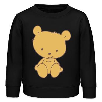 Toy Teddy Bear - Sweat enfant bio Stanley/Stella - noir - Devant - AI Model Kid Male (0cm)