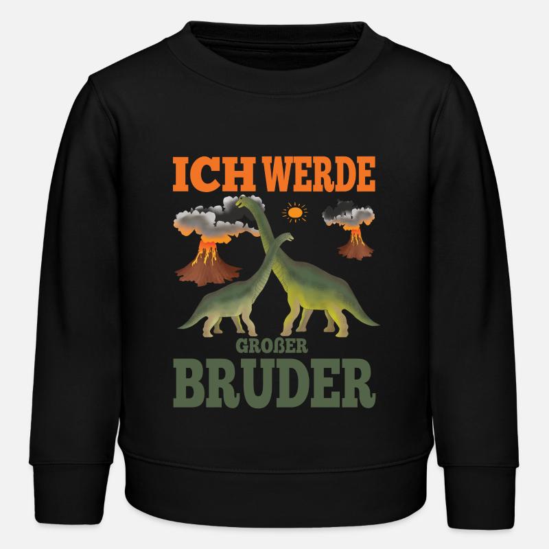 Großer Bruder Ich werde - Kinder Organic Sweatshirt Mini Changer von Stanley/Stella - Schwarz