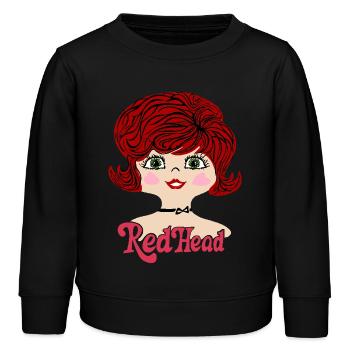 Rousse Rothaarig Vintage - Sweat enfant bio Stanley/Stella - noir - Devant - AI Model Kid Male (0cm)
