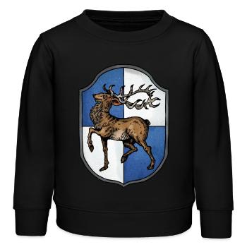 Armoiries Hirsch - Sweat enfant bio Stanley/Stella - noir - Devant - AI Model Kid Male (0cm)