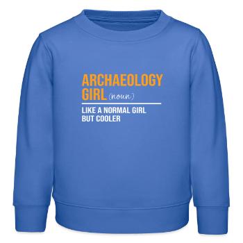 Archäologie Mädchen Tochter Mutter - Kinder Organic Sweatshirt Mini Changer von Stanley/Stella - carolina Blue - Vorne - AI Model Kid Female (0cm)