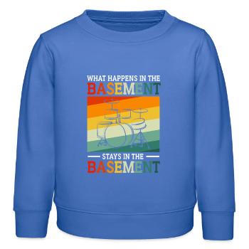 Drummer Drum Baguettes - Sweat enfant bio Stanley/Stella - carolina blue - Devant - AI Model Kid Female (0cm)