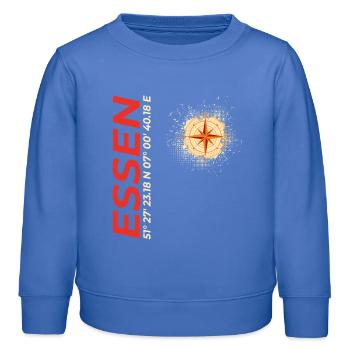 Essen - Kinder Organic Sweatshirt Mini Changer von Stanley/Stella - carolina Blue - Vorne - AI Model Kid Female (0cm)