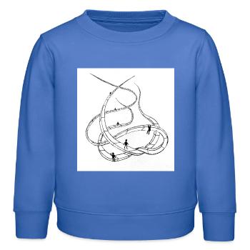 Chemins en boucle à plusieurs couches - Sweat enfant bio Stanley/Stella - carolina blue - Devant - AI Model Kid Female (0cm)