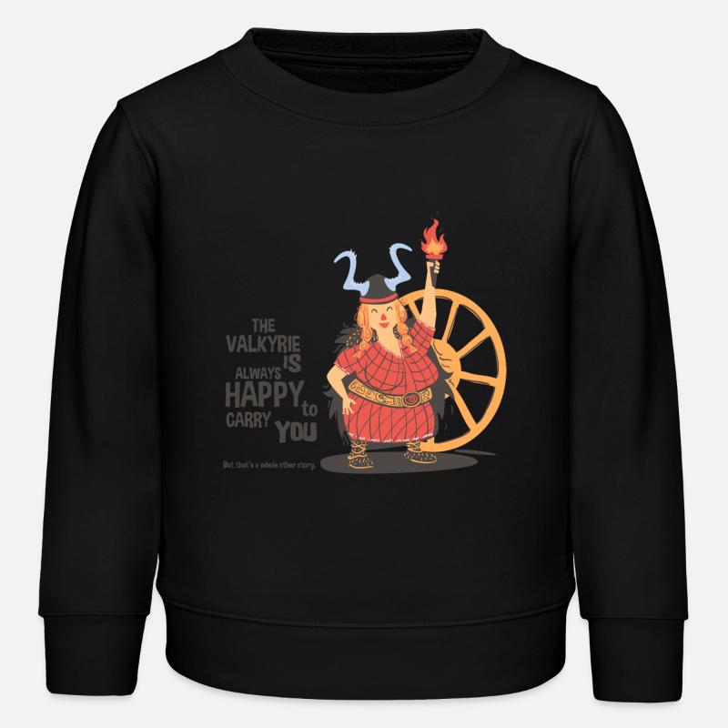 Wallküre,Wikinger,Pirat, Eroberer frech,fett,dick - Kinder Organic Sweatshirt Mini Changer von Stanley/Stella - Schwarz