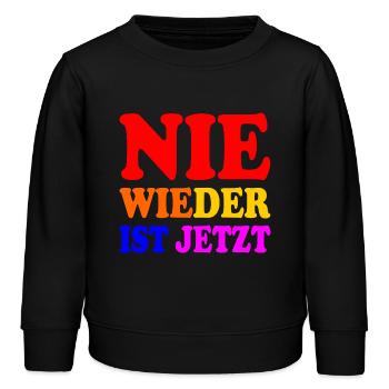 Plus jamais, c’est maintenant - Sweat enfant bio Stanley/Stella - noir - Devant - AI Model Kid Male (0cm)