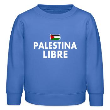 palestina libre - Sweat enfant bio Stanley/Stella - carolina blue - Devant - AI Model Kid Female (0cm)