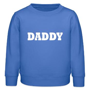 Daddy - Kids Organic Sweatshirt by Stanley/Stella - carolina blue - Front - AI Model Kid Female (0cm)
