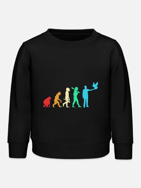 Tauben Taube - Kinder Organic Sweatshirt Mini Changer von Stanley/Stella - Schwarz