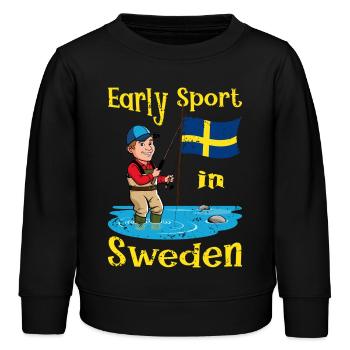 Exercice tôt le matin en Suède - Sweat enfant bio Stanley/Stella - noir - Devant - AI Model Kid Male (0cm)