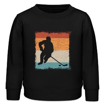 Eishockey Icehockey  - Kinder Organic Sweatshirt Mini Changer von Stanley/Stella - Schwarz - Vorne - AI Model Kid Male (0cm)