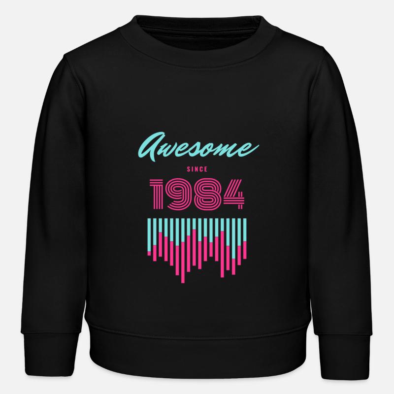Genial seit 1984 - Kinder Organic Sweatshirt Mini Changer von Stanley/Stella - Schwarz