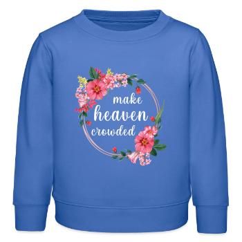 Make Heaven Bonded Faith Fleurs Design - Sweat enfant bio Stanley/Stella - carolina blue - Devant - AI Model Kid Female (0cm)