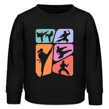 Karaté Fille Artiste Martial Enfants Taekwondo Fille - Sweat enfant bio Stanley/Stella - noir - Devant - AI Model Kid Male (0cm)
