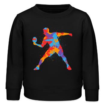 Tischtennisspieler Bunt Kinder Jungen Tischtennis - Kinder Organic Sweatshirt Mini Changer von Stanley/Stella - Schwarz - Vorne - AI Model Kid Male (0cm)
