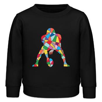 Football américain Joueurs de football Enfants Football - Sweat enfant bio Stanley/Stella - noir - Devant - AI Model Kid Male (0cm)