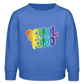 Schulkind Regenbogenfarben - Kinder Organic Sweatshirt Mini Changer von Stanley/Stella - carolina Blue - Vorne - AI Model Kid Female (0cm)