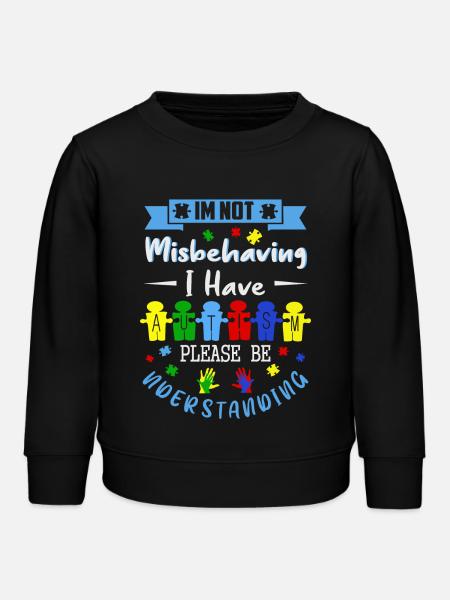 Ich habe Autismus - Kinder Organic Sweatshirt Mini Changer von Stanley/Stella - Schwarz