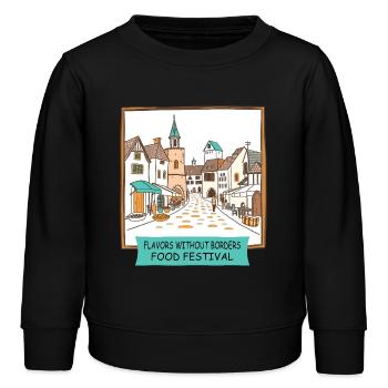 Street Food Festval - Kinder Organic Sweatshirt Mini Changer von Stanley/Stella - Schwarz - Vorne - AI Model Kid Male (0cm)