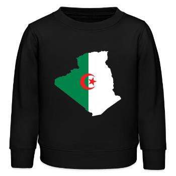 Algérie - Sweat enfant bio Stanley/Stella - noir - Devant - AI Model Kid Male (0cm)