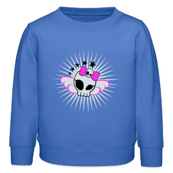 Skull Girl - Sweat enfant bio Stanley/Stella - carolina blue - Devant - AI Model Kid Female (0cm)