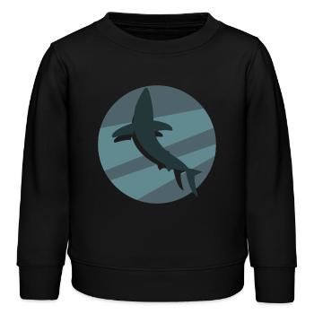 Shark - Kids Organic Sweatshirt by Stanley/Stella - black - Front - AI Model Kid Male (0cm)