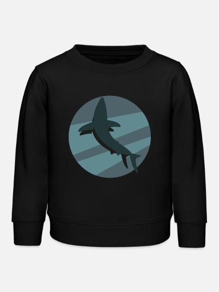 Shark - Kinder Organic Sweatshirt Mini Changer von Stanley/Stella - Schwarz