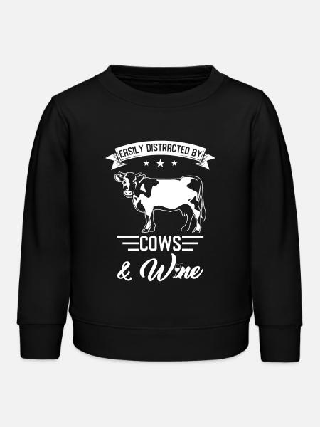 Kuh Kühe Spruch - Kinder Organic Sweatshirt Mini Changer von Stanley/Stella - Schwarz