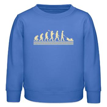 Évolution du jardinier - Sweat enfant bio Stanley/Stella - carolina blue - Devant - AI Model Kid Female (0cm)