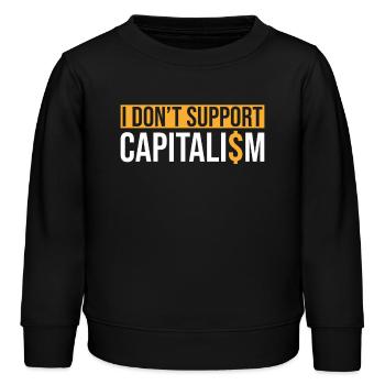 Sozialismus Sozialistischer Spruch - Kinder Organic Sweatshirt Mini Changer von Stanley/Stella - Schwarz - Vorne - AI Model Kid Male (0cm)