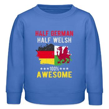 Halb Deutsch Halb Waliser - Kinder Organic Sweatshirt Mini Changer von Stanley/Stella - carolina Blue - Vorne - AI Model Kid Female (0cm)