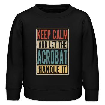 Akrobat Retro Geschenk - Kinder Organic Sweatshirt Mini Changer von Stanley/Stella - Schwarz - Vorne - AI Model Kid Male (0cm)