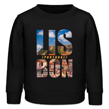 Lisbonne Portugal Souvenir - Sweat enfant bio Stanley/Stella - noir - Devant - AI Model Kid Male (0cm)