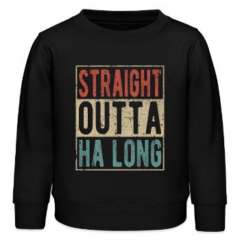 Straight outta Ha Long - Kids Organic Sweatshirt by Stanley/Stella - black - Front - AI Model Kid Male (0cm)