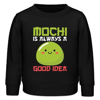 Kawaii Mochi Always a Good Idea Japanese Dessert - Kids Organic Sweatshirt by Stanley/Stella - black - Front - AI Model Kid Male (0cm)