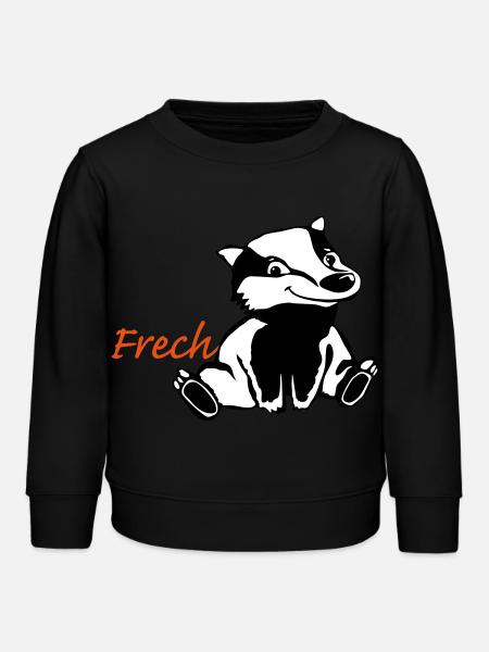 Frecher Dachs - Kinder Organic Sweatshirt Mini Changer von Stanley/Stella - Schwarz