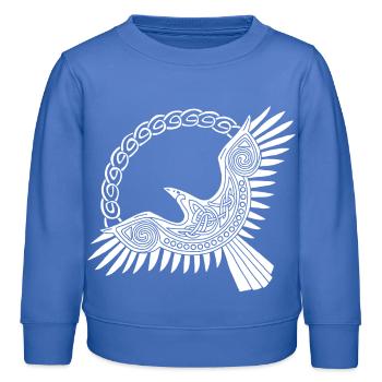 Aigle viking blanc - Sweat enfant bio Stanley/Stella - carolina blue - Devant - AI Model Kid Female (0cm)