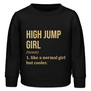 saut en hauteur - Sweat enfant bio Stanley/Stella - noir - Devant - AI Model Kid Male (0cm)