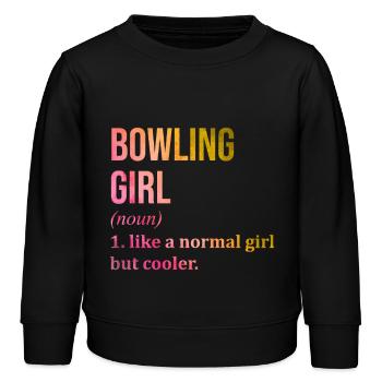 Bowling - Kids Organic Sweatshirt by Stanley/Stella - black - Front - AI Model Kid Male (0cm)