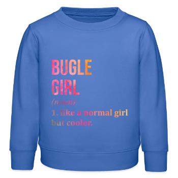 Bugle - Sweat enfant bio Stanley/Stella - carolina blue - Devant - AI Model Kid Female (0cm)