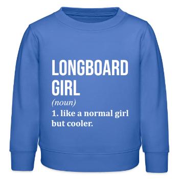 Longboard - Kinder Organic Sweatshirt Mini Changer von Stanley/Stella - carolina Blue - Vorne - AI Model Kid Female (0cm)