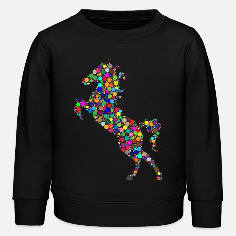 Pferd - Kinder Organic Sweatshirt Mini Changer von Stanley/Stella - Schwarz