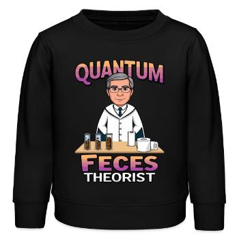 Quantum fecal theorists - Kids Organic Sweatshirt by Stanley/Stella - black - Front - AI Model Kid Male (0cm)
