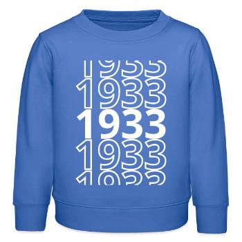 1933 1933 1933 - Kinder Organic Sweatshirt Mini Changer von Stanley/Stella - carolina Blue - Vorne - AI Model Kid Female (0cm)