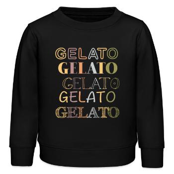 Gelato Vintage Retro - Kinder Organic Sweatshirt Mini Changer von Stanley/Stella - Schwarz - Vorne - AI Model Kid Male (0cm)