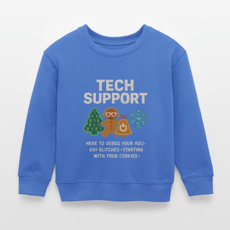 Admin Christmas Gift IT Support Debugging Kids Organic Sweatshirt by Stanley/Stella