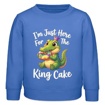 King Cake Mardi Gras Aligator - Kinder Organic Sweatshirt Mini Changer von Stanley/Stella - carolina Blue - Vorne - AI Model Kid Female (0cm)