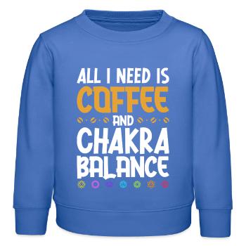 Coffee and energy flow - Kids Organic Sweatshirt by Stanley/Stella - carolina blue - Front - AI Model Kid Female (0cm)