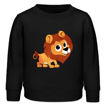Aquarell Löwe - Kinder - Baby - Tier - Baby - Kind - Kinder Organic Sweatshirt Mini Changer von Stanley/Stella - Schwarz - Vorne - AI Model Kid Male (0cm)