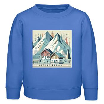 Alpiner Traum - Kinder Organic Sweatshirt Mini Changer von Stanley/Stella - carolina Blue - Vorne - AI Model Kid Female (0cm)